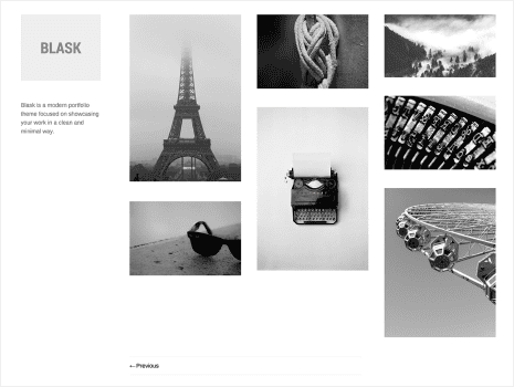 Theme preview for blask