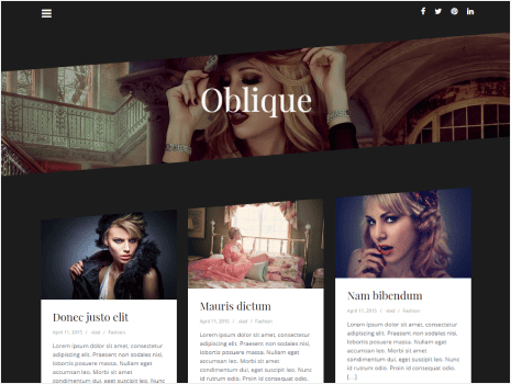 Theme preview for oblique