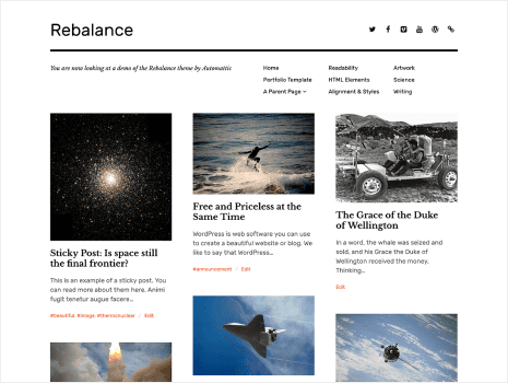 Theme preview for rebalance