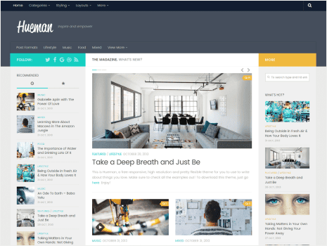 Theme preview for hueman