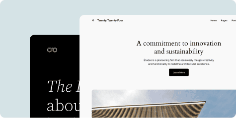 A school website homepage previewed with a default WordPress theme