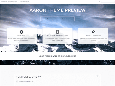 Theme preview for aaron
