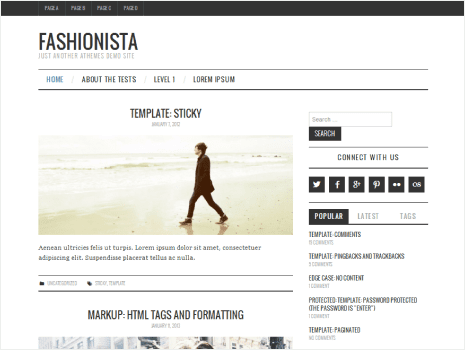 Theme preview for fashionistas