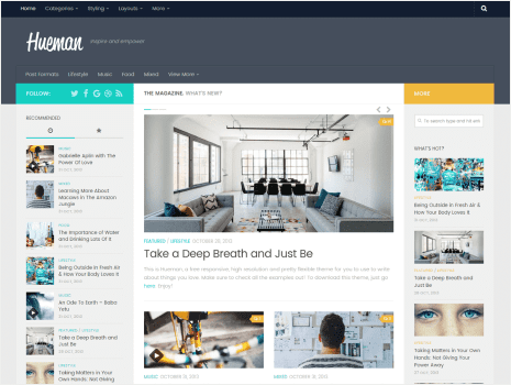 Theme preview for hueman