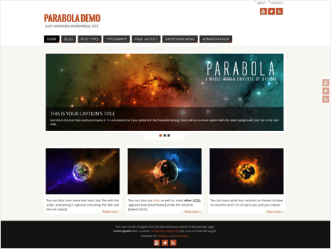 Theme preview for parabola