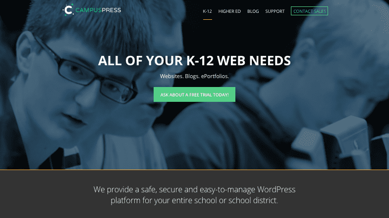 CampusPress website - K-12 sites