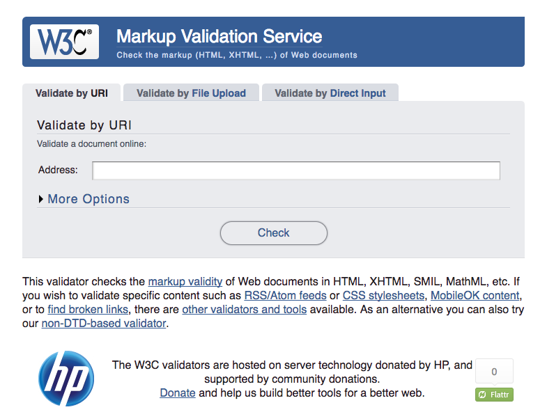 W3C validation website