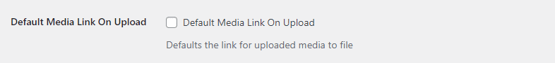 enable default media link on upload