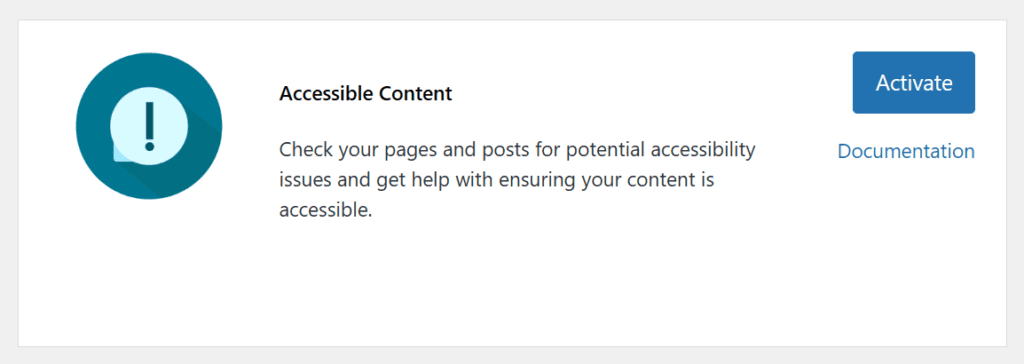 Accessible Content plugin