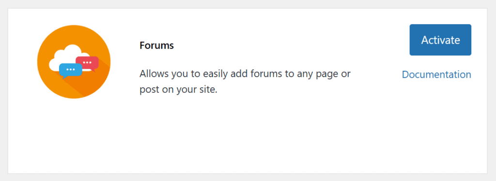 Forums plugin in the site's wp-admin