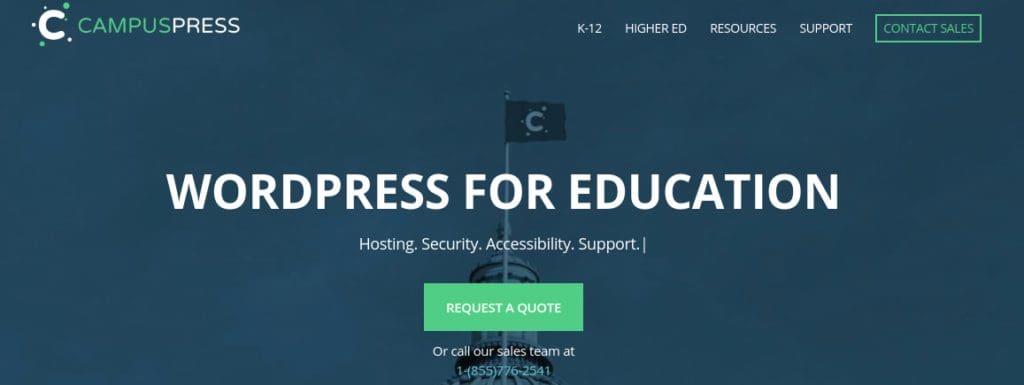 CampusPress WordPress for Education Website.  