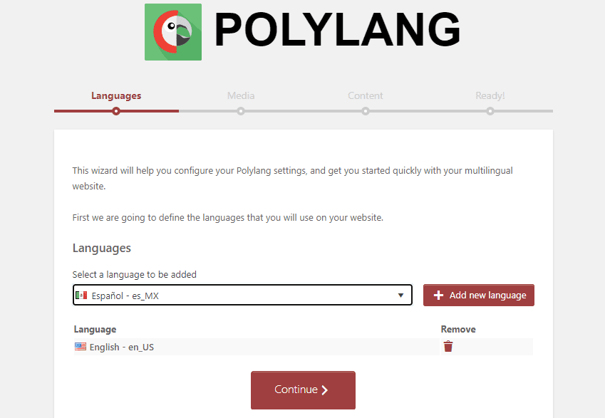 Polylang plugin for WordPress