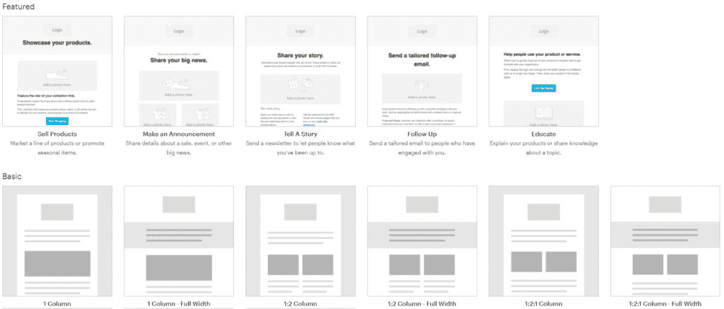 Mailchimp templates